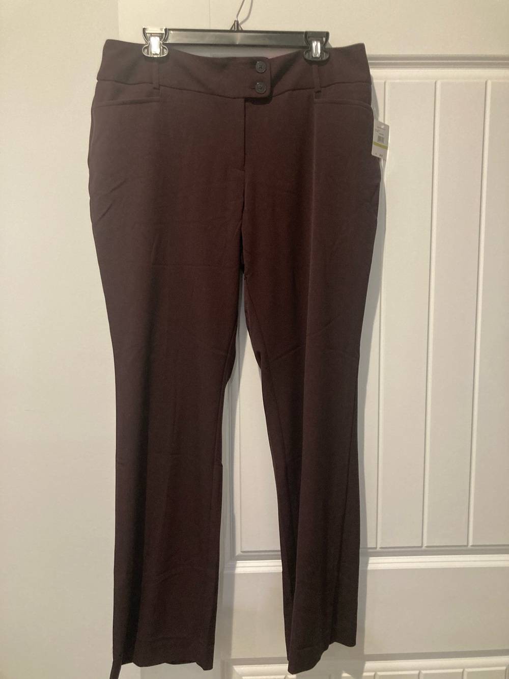 Rafaella Tailored Stretch Tapered Boot Curvy Trousers - Vintage Wine